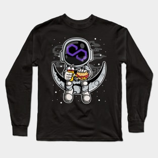 Astronaut Fastfood Polygon Matic Coin To The Moon Crypto Token Cryptocurrency Wallet Birthday Gift For Men Women Kids Long Sleeve T-Shirt